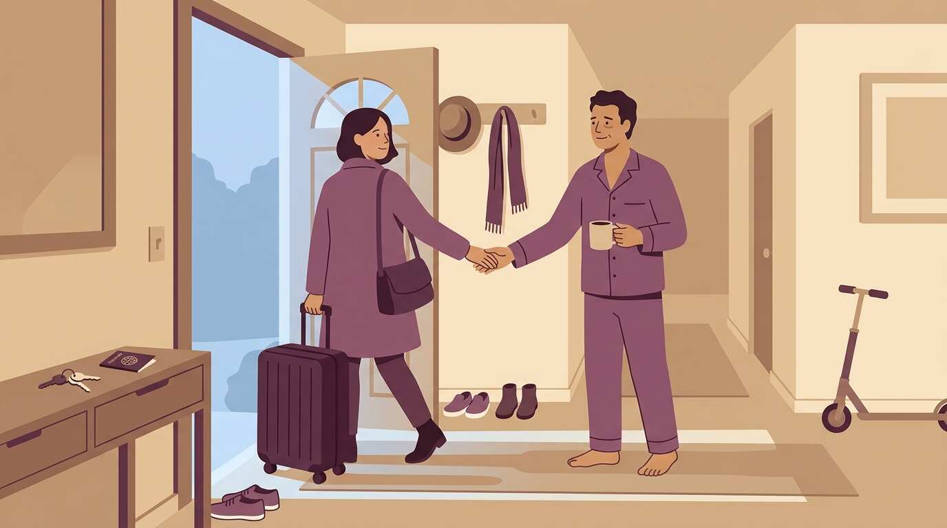 When your partner travels for work