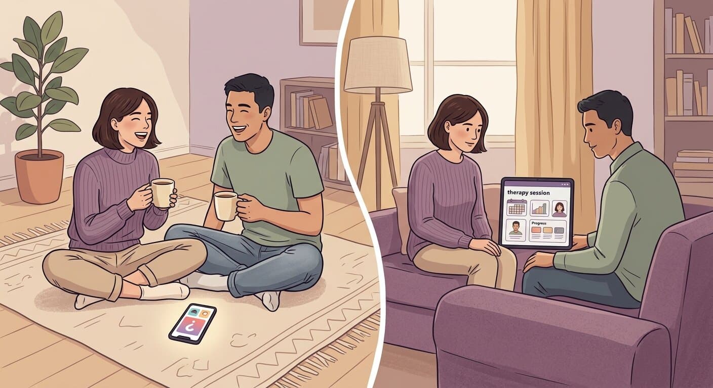 Couples therapy apps vs. daily question apps: which do you need?